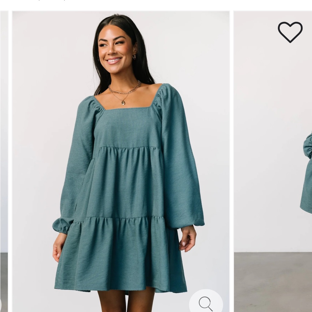Baltic Born Tiered Teal Mini Dress